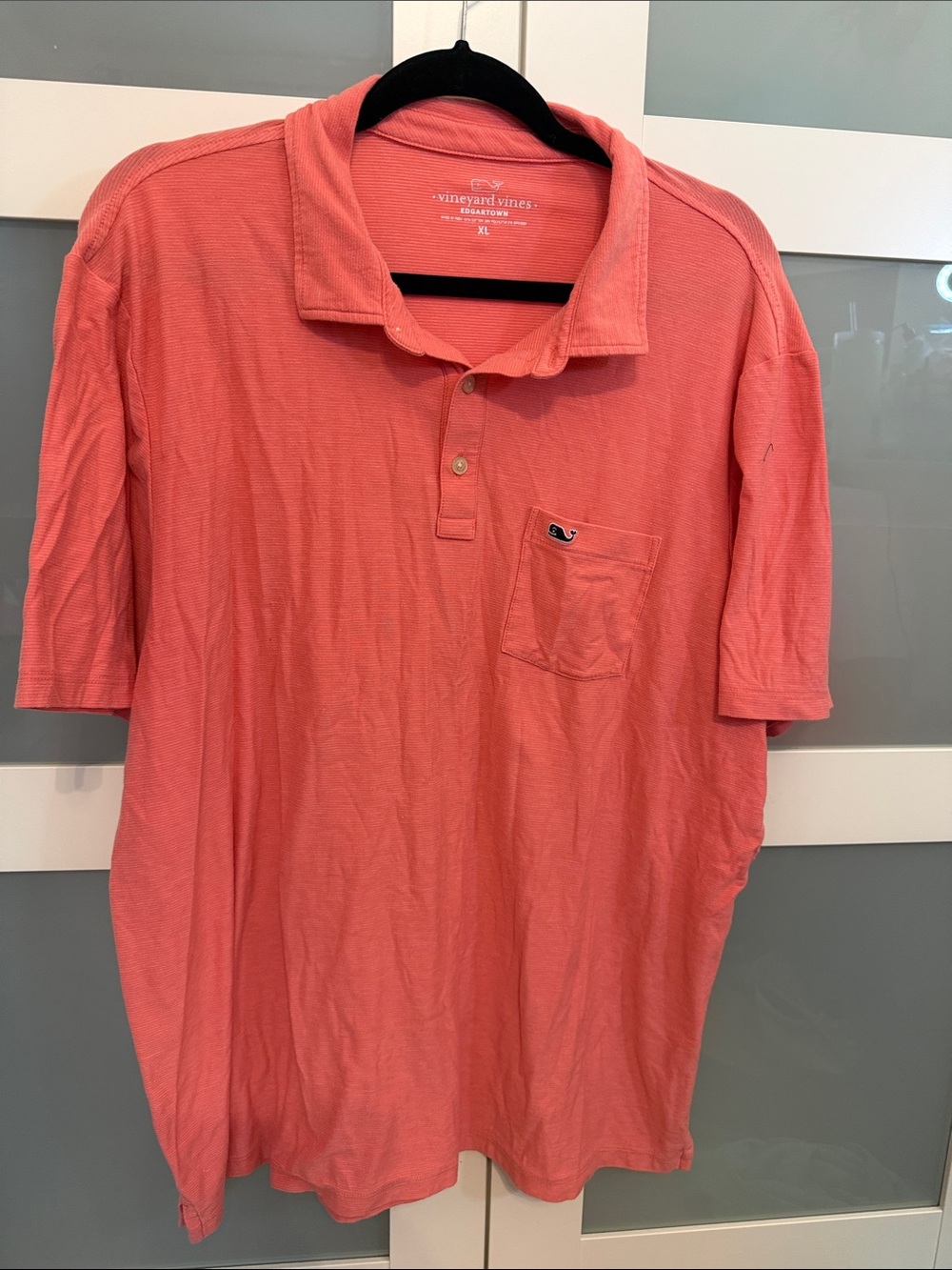 Vineyard Vines Edgartown Men's Pocket Polo - Coral Pink